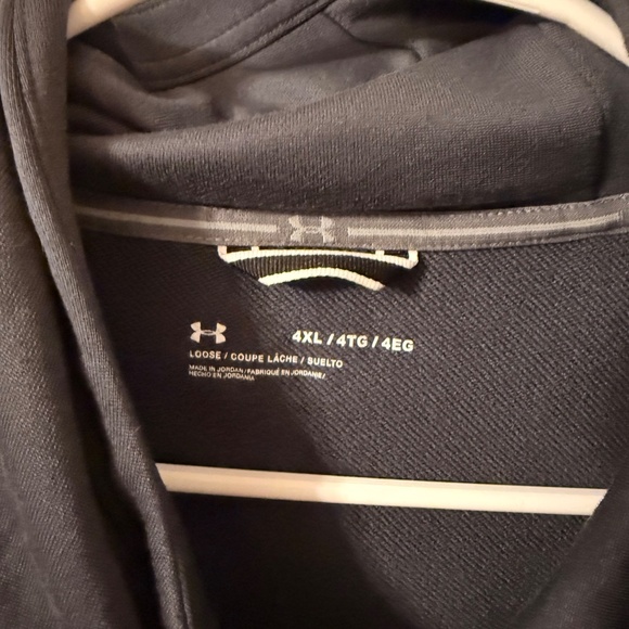 Men's Under Armour Fleece Hoodie/Anorak - 4XL - Steel Grey - Picture 2 of 4